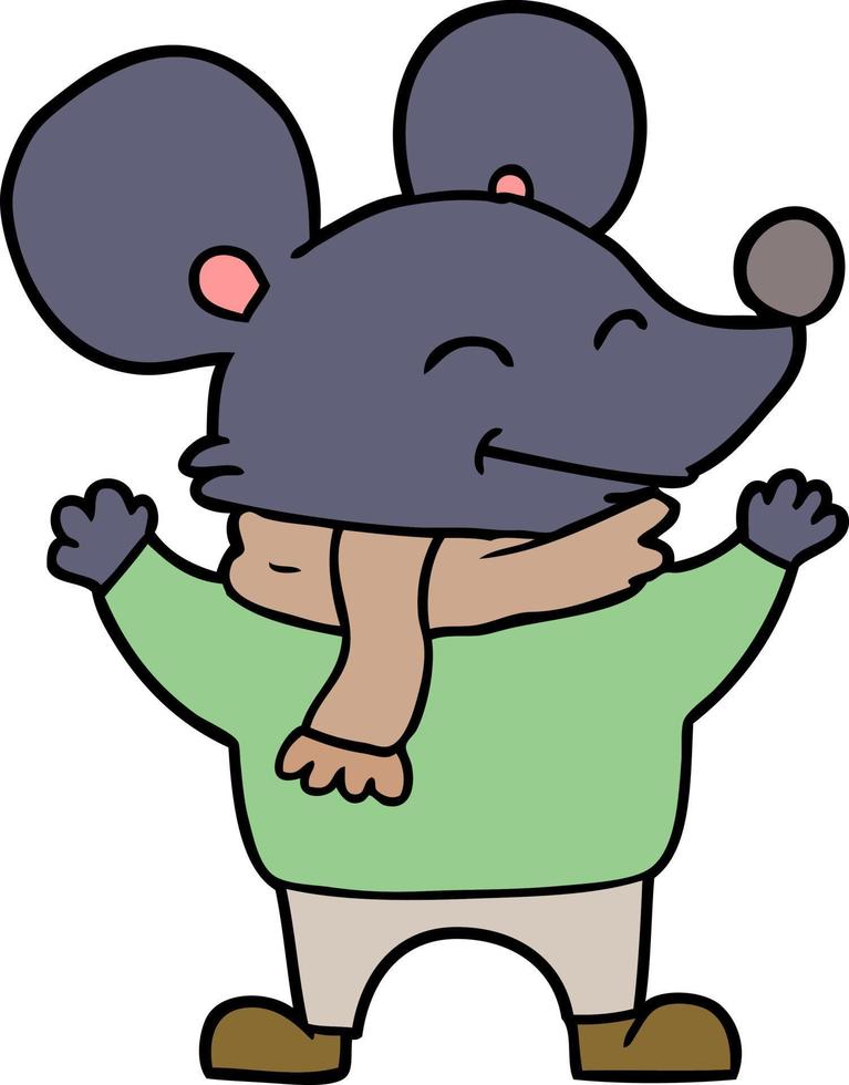 Vector cartoon mouse