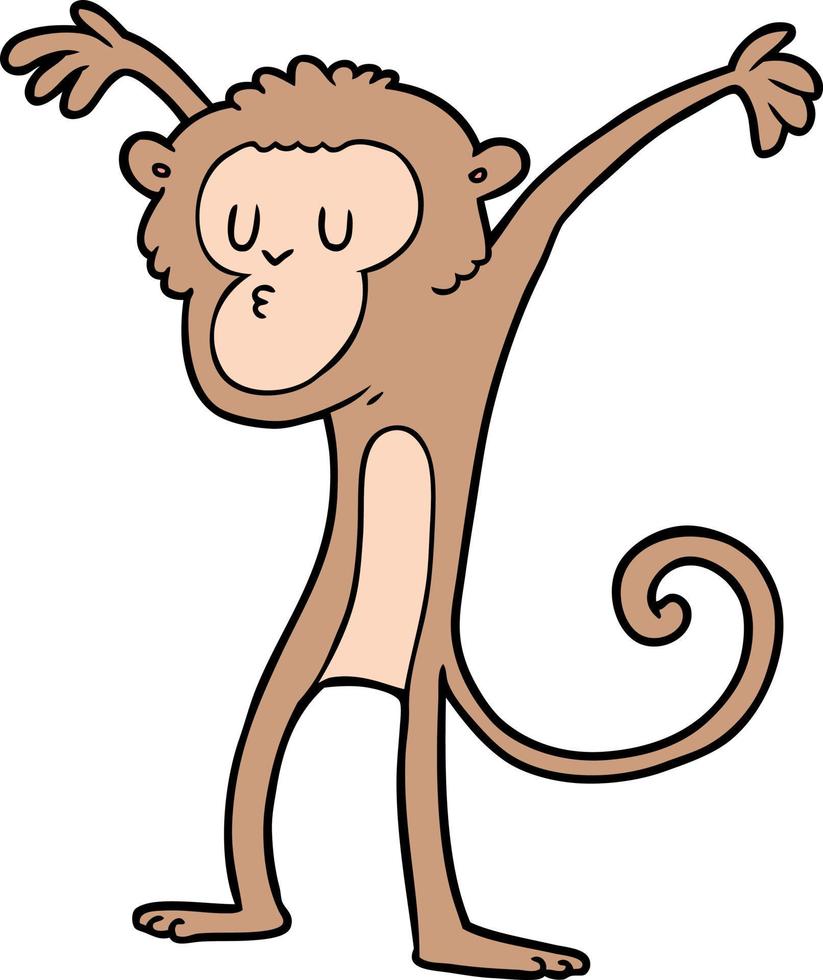 Vector cartoon monkey