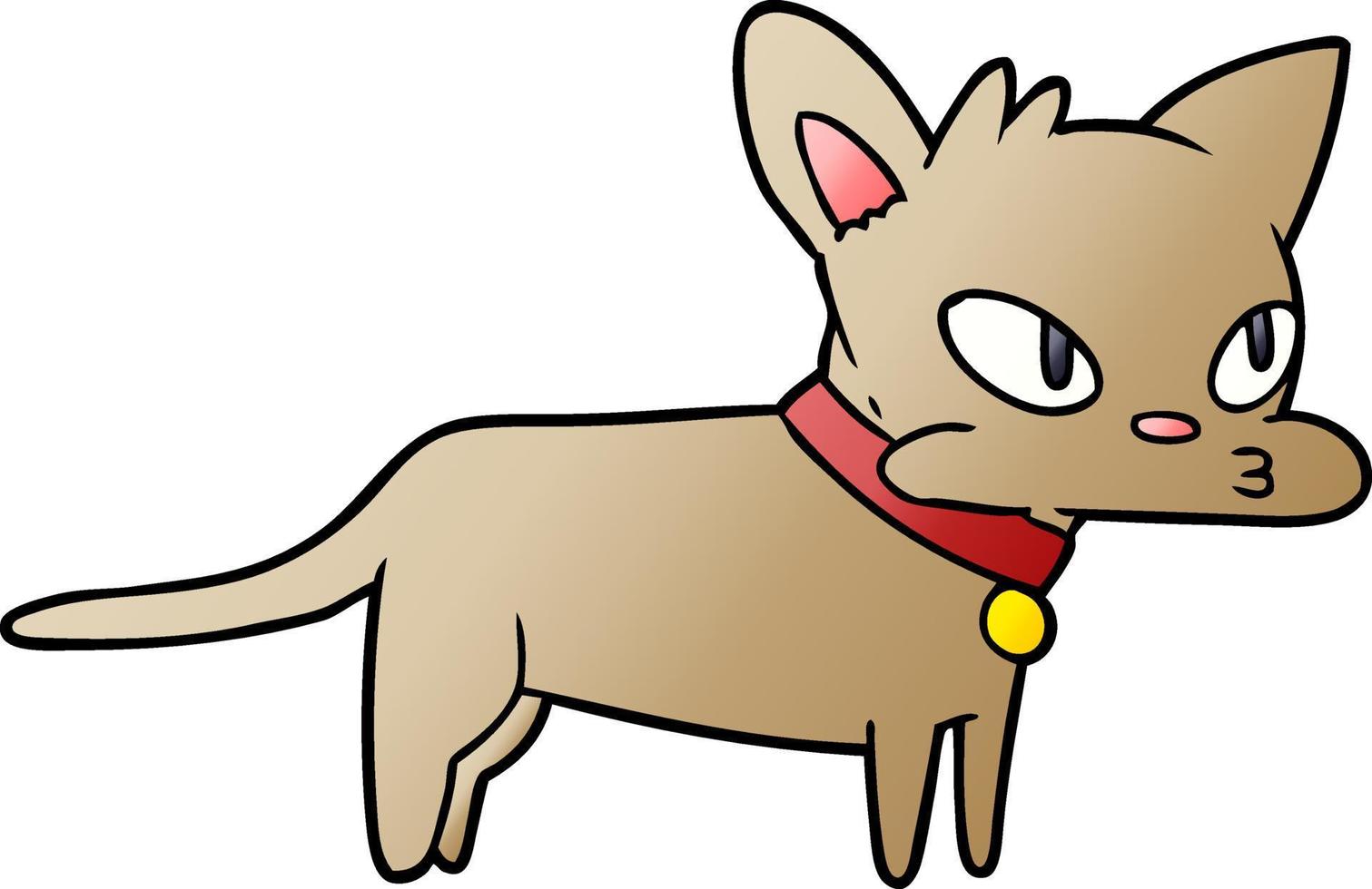 cartoon doodle character cat vector