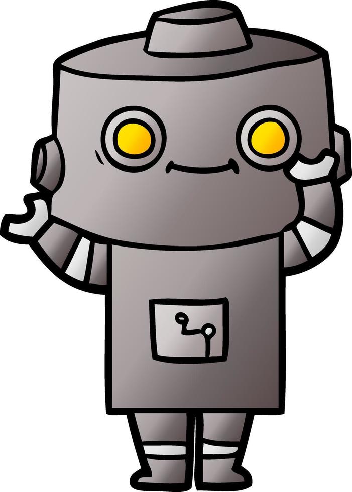 cartoon doodle character robot vector