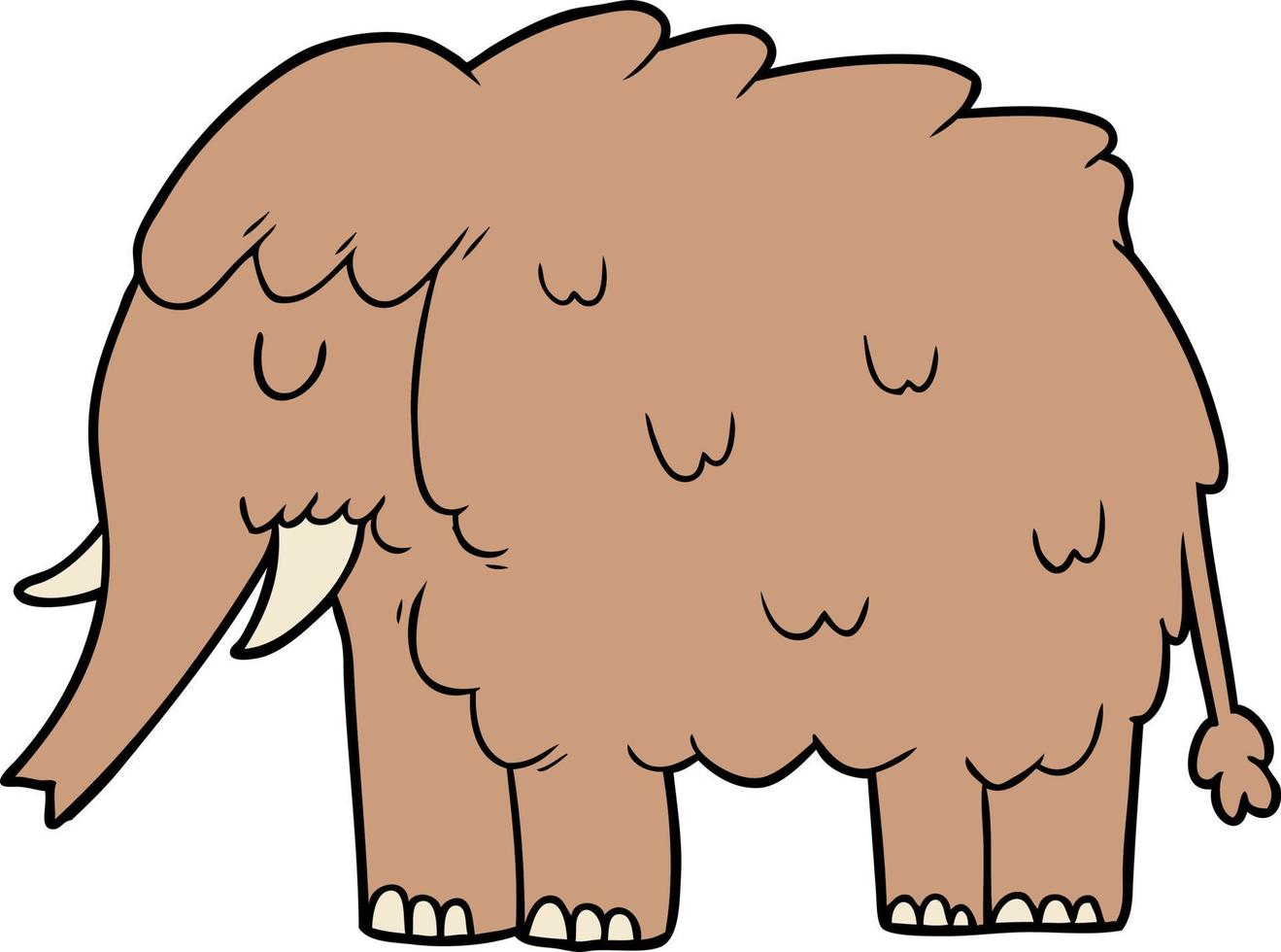 Vector cartoon mammoth