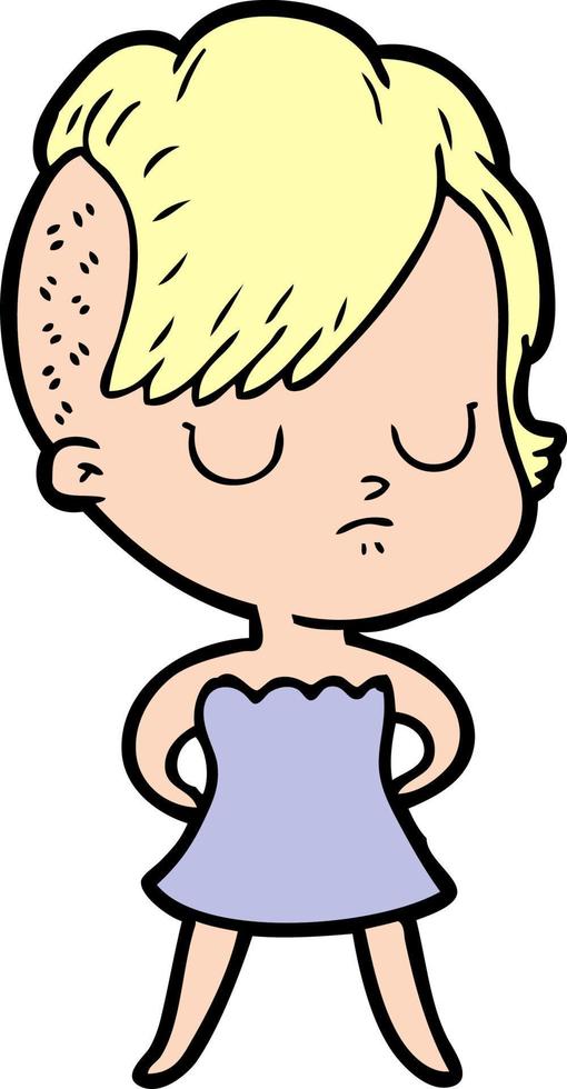 Vector cartoon woman