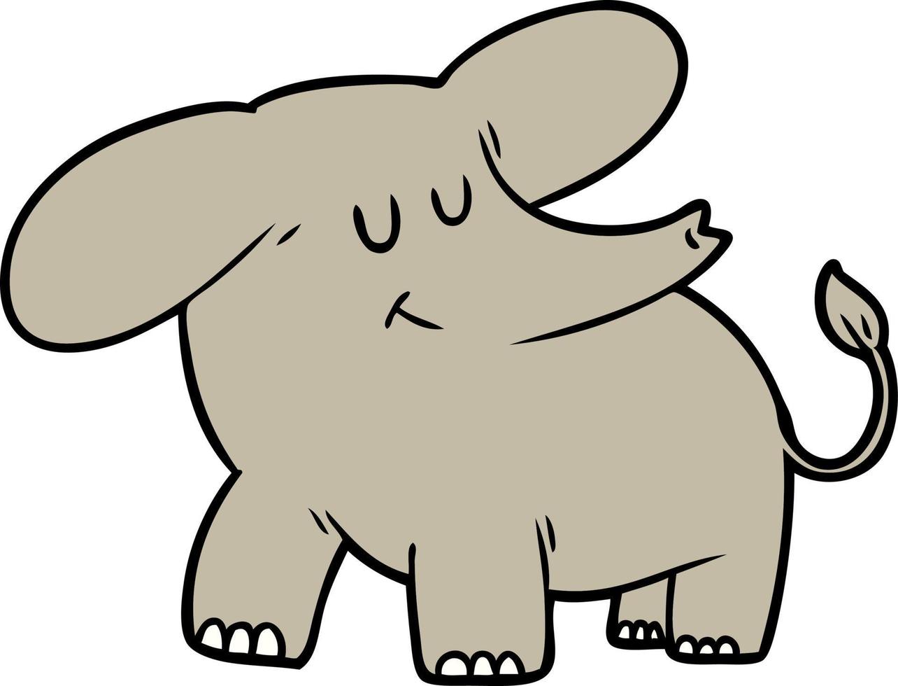 Vector cartoon elephant