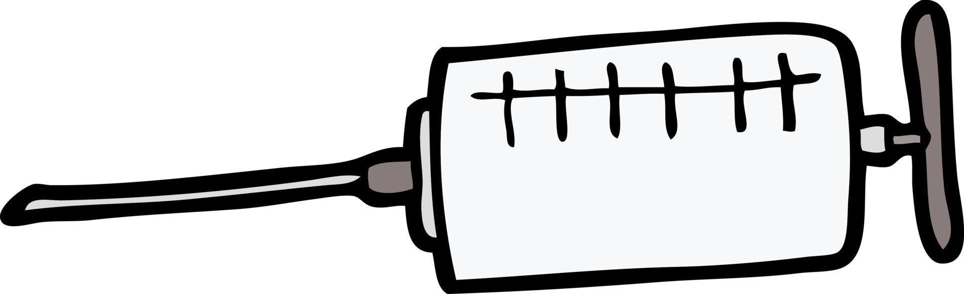 Vector cartoon syringe