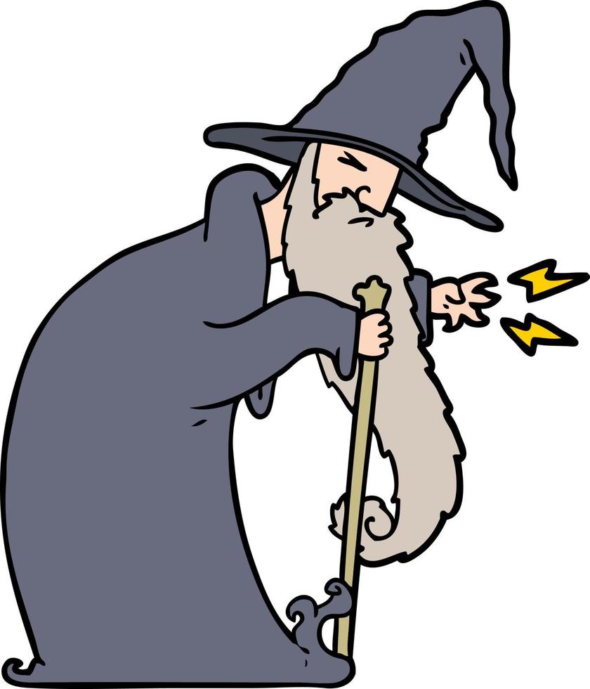Vector cartoon wizard