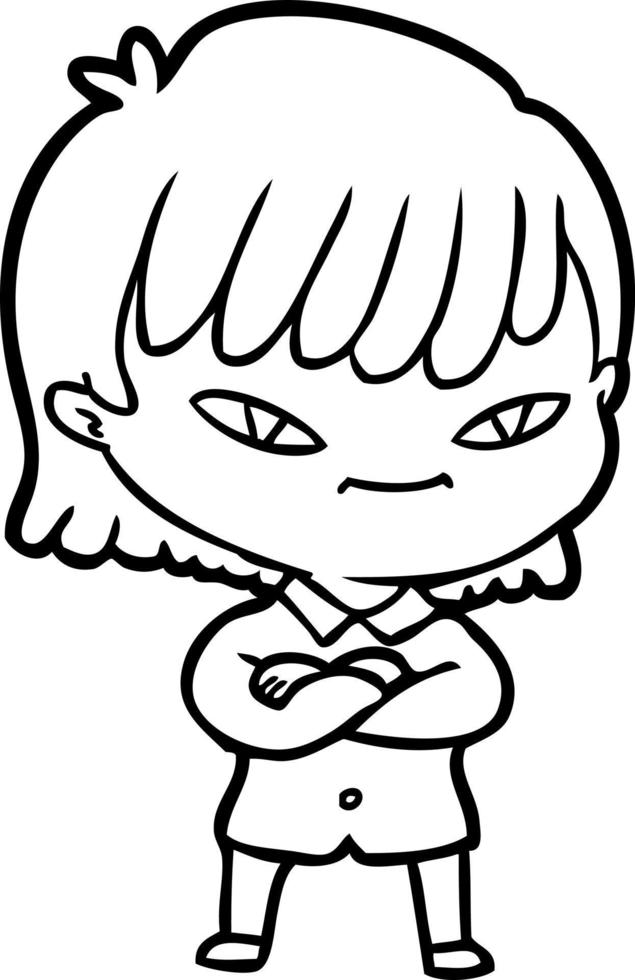 Vector cartoon woman