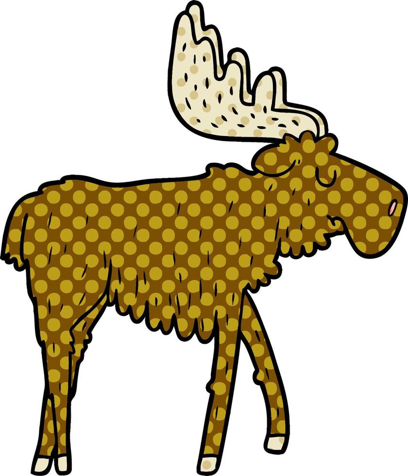 cartoon moose character vector
