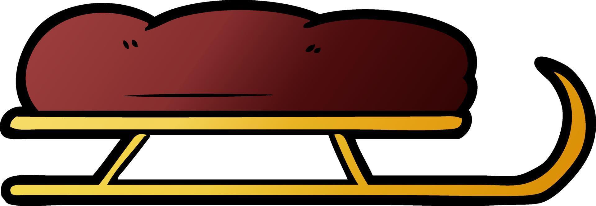 vector cartoon sledge