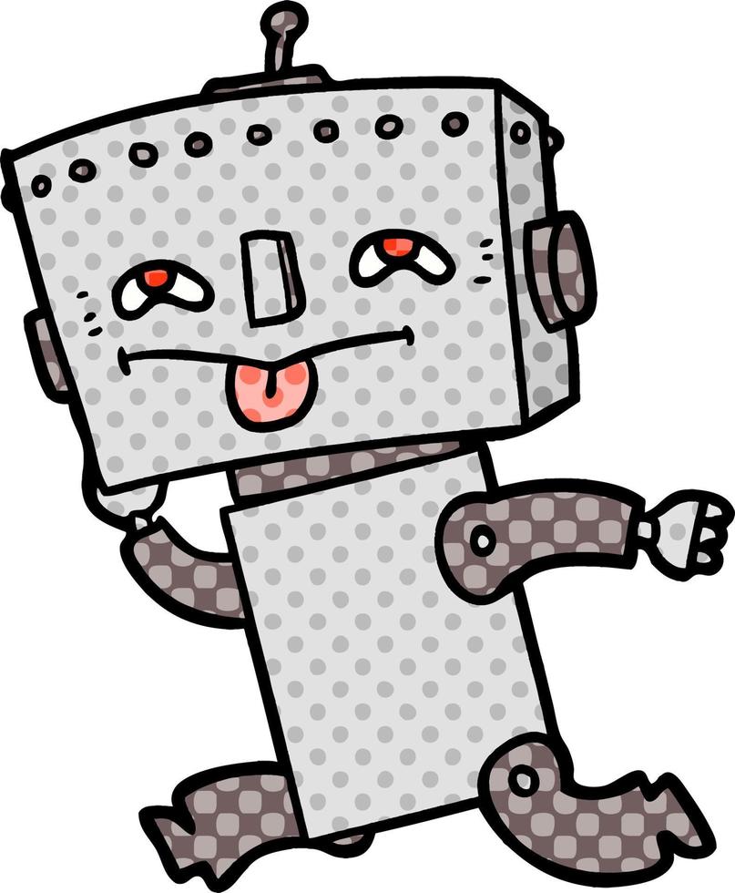 personaje de robot de dibujos animados vector