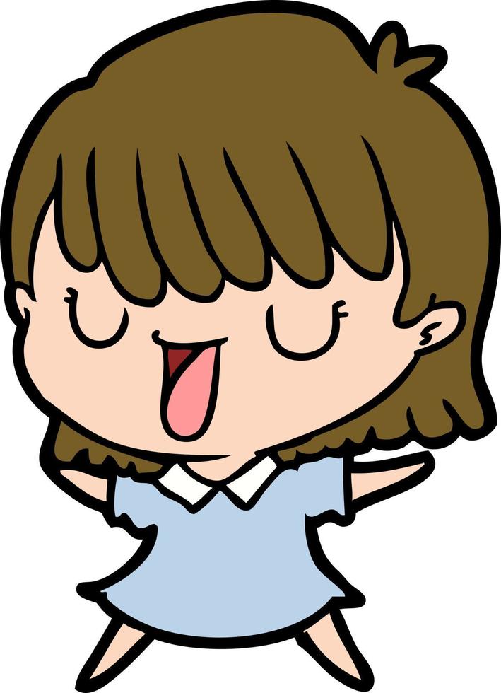 cartoon woman character vector