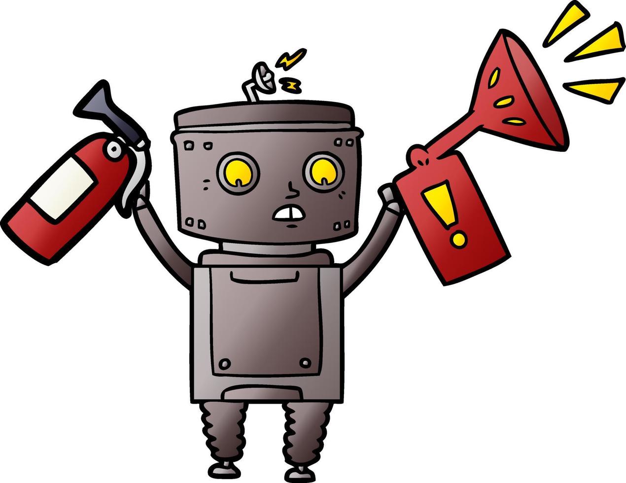 cartoon robot character vector