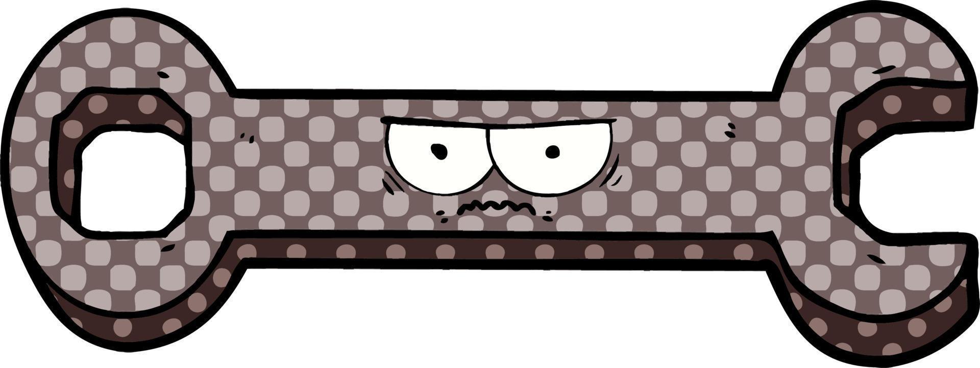 cartoon spanner character vector