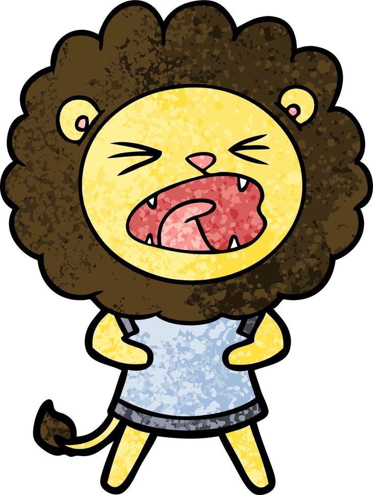 cartoon lion character vector