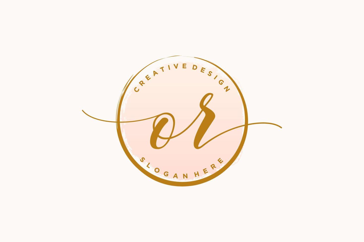 logotipo inicial o de escritura a mano con firma vectorial de plantilla de círculo, boda, moda, floral y botánica con plantilla creativa. vector