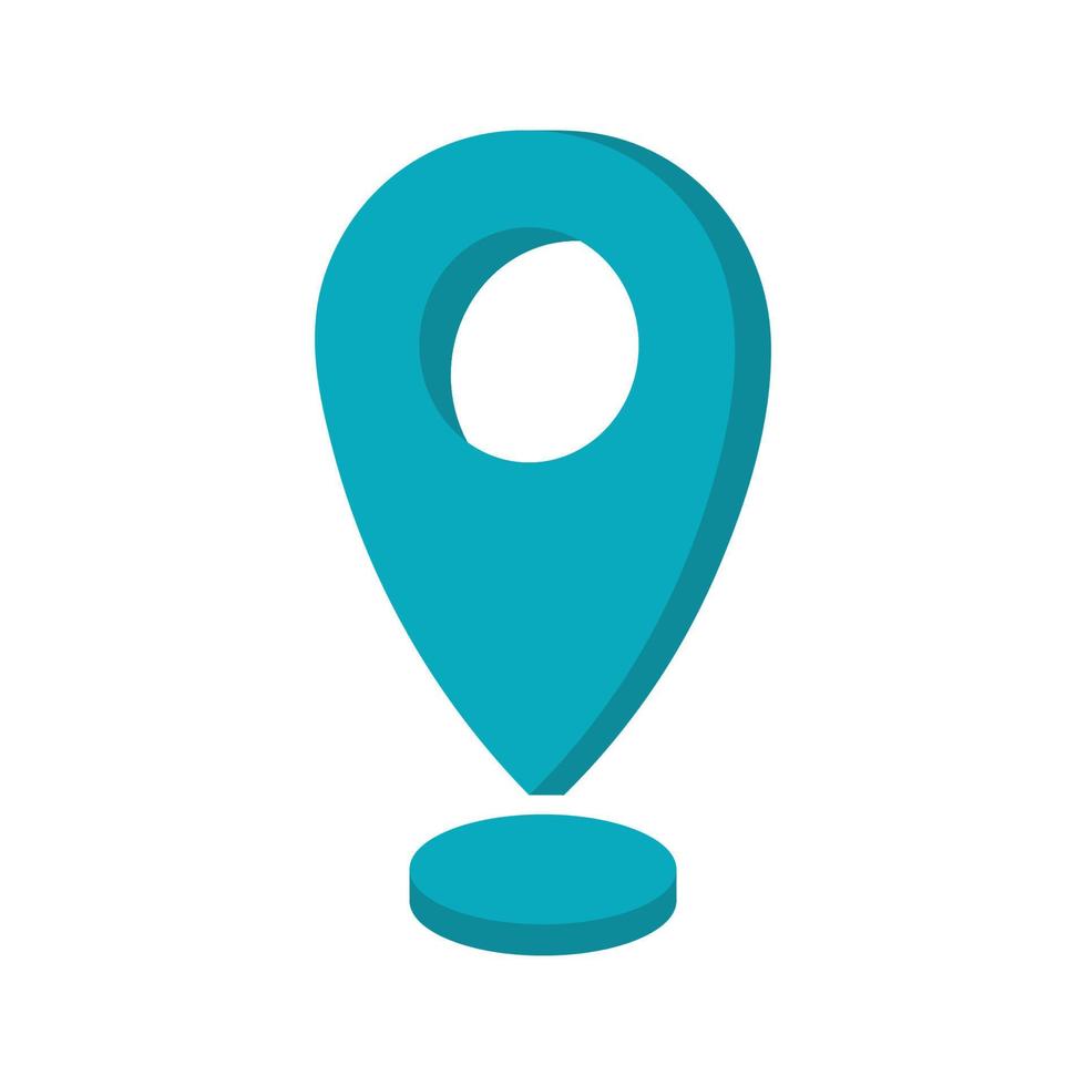 3D Location icon vector clipart symbol maps