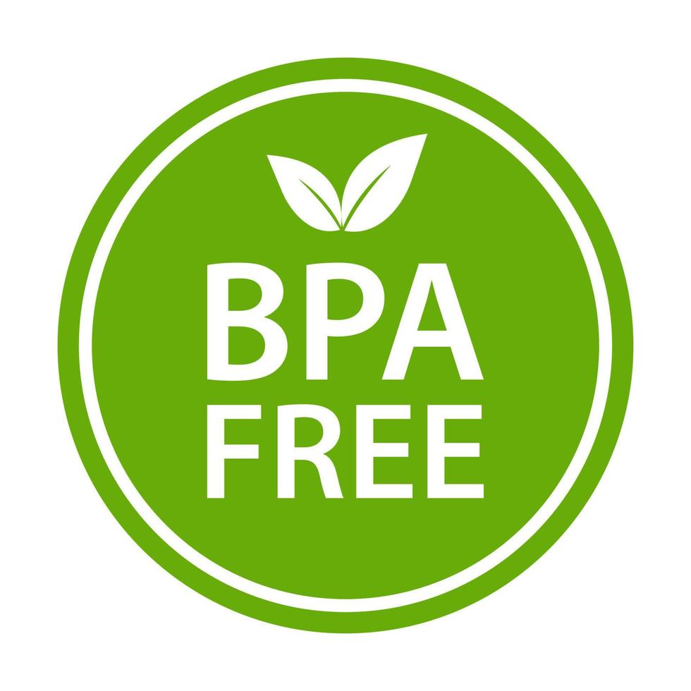 BPA FREE bisphenol A and phthalates free icon vector non toxic