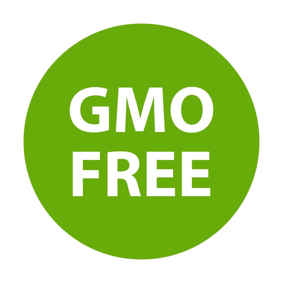 GMO free icon vector Healthy food, organic cosmetic, vegan concept for graphic design, logo, website, social media, mobile app, UI illustration