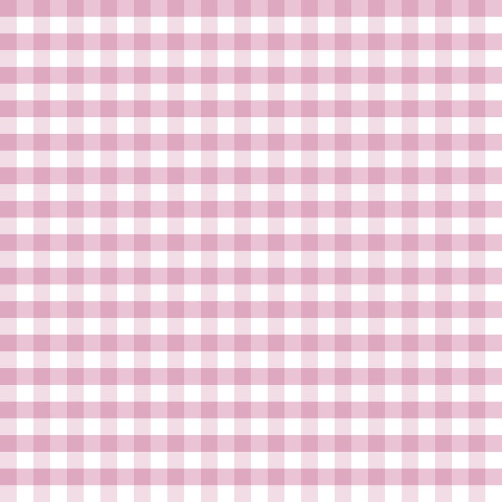 Pink Gingham pattern for clothes, tablecloths, plaid, shirts, dresses, paper, blankets, bedding, quilts and textile products. Vector illustration.