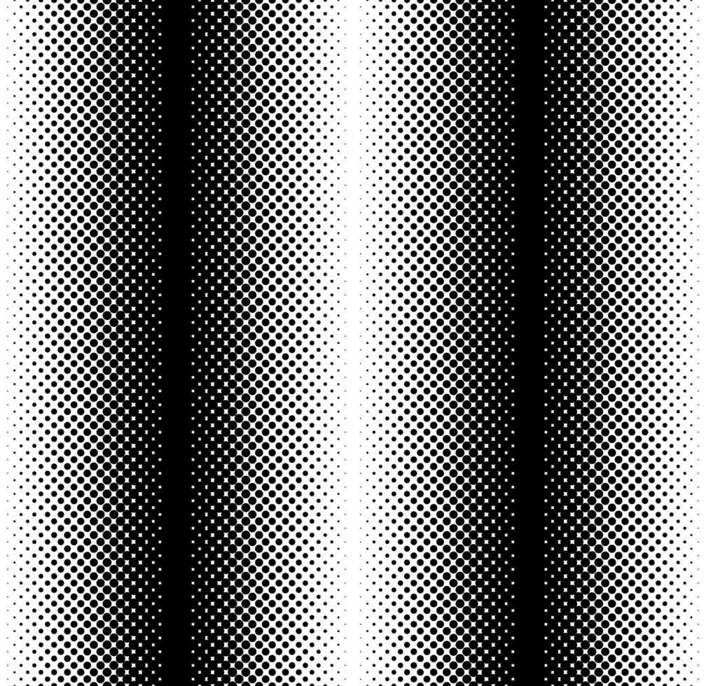 Halftone gradient seamless pattern. Dotted fade effect in stripes loopable background. Monochrome gradient repeat texture. Vector illustration