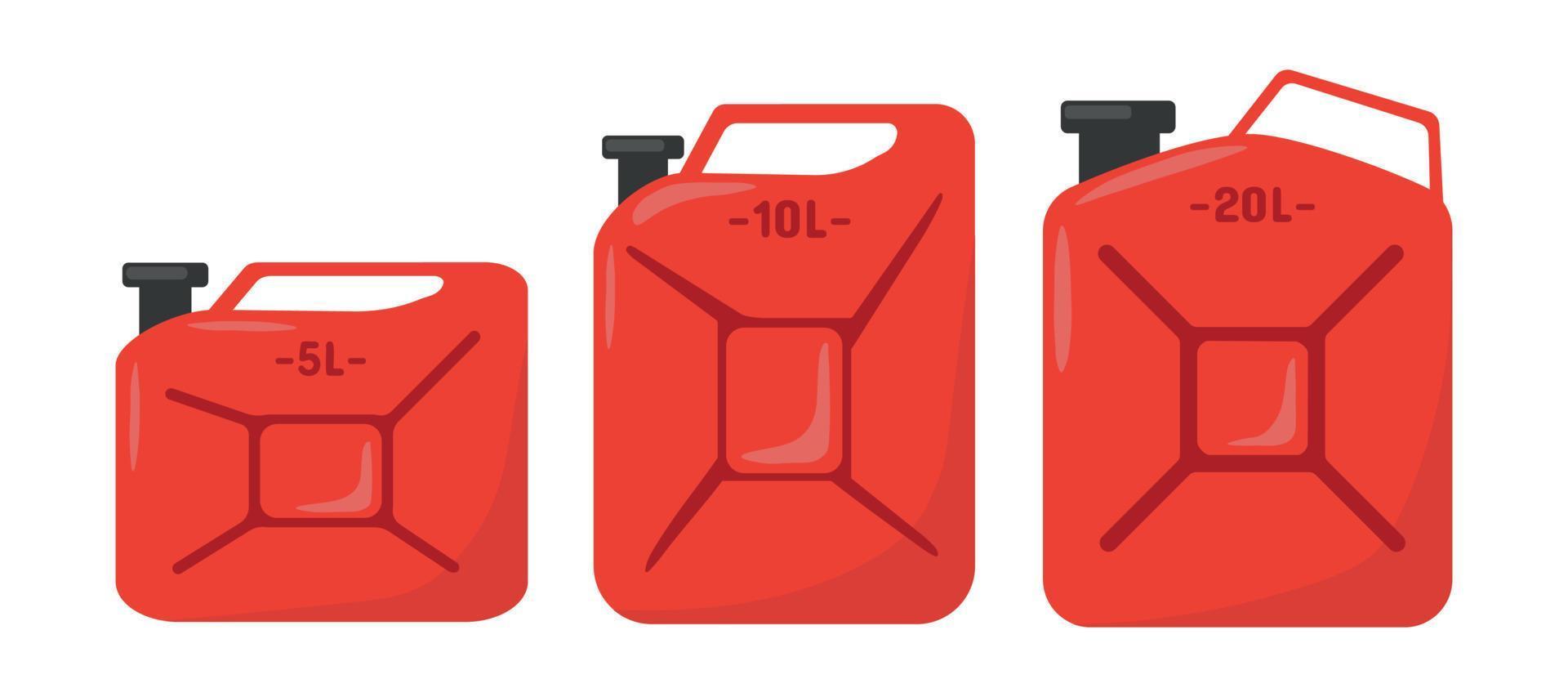 Canister of gasoline with a fuel. Petrol can icon. Vector illustration