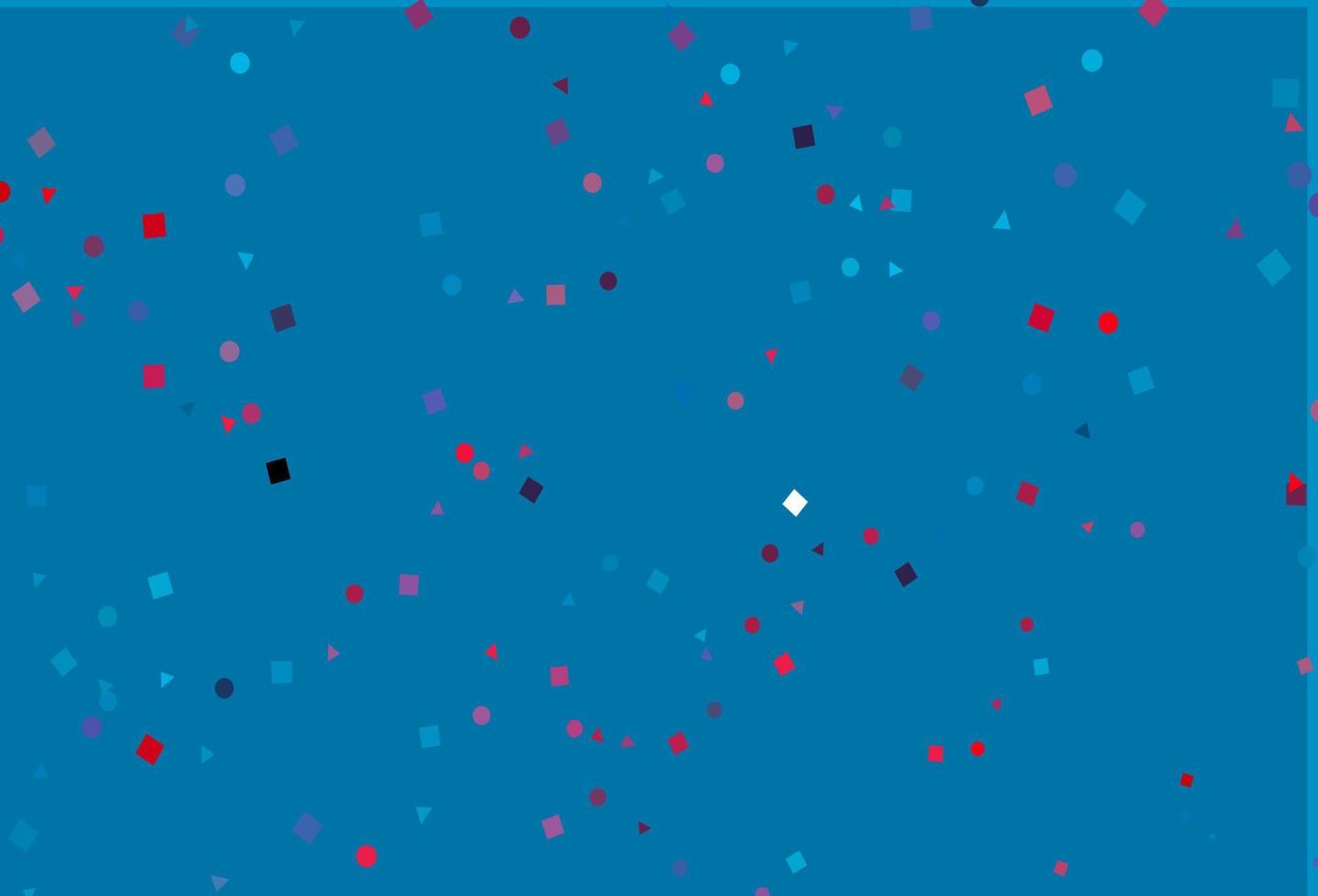 Light Blue, Red vector backdrop with lines, circles, rhombus.