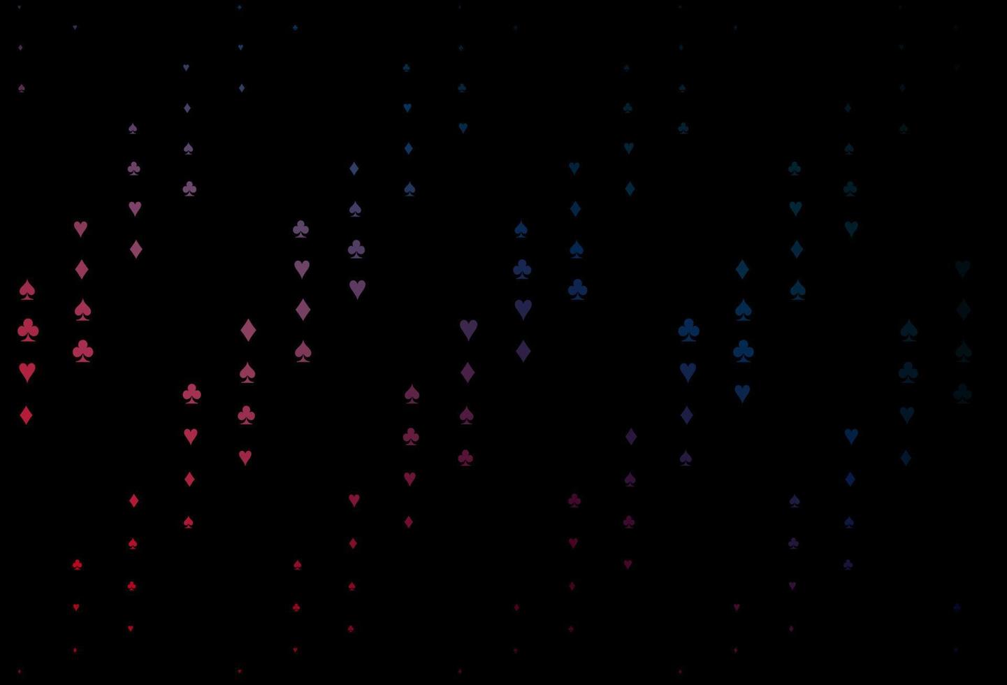 patrón de vector azul oscuro, rojo con símbolo de tarjetas.