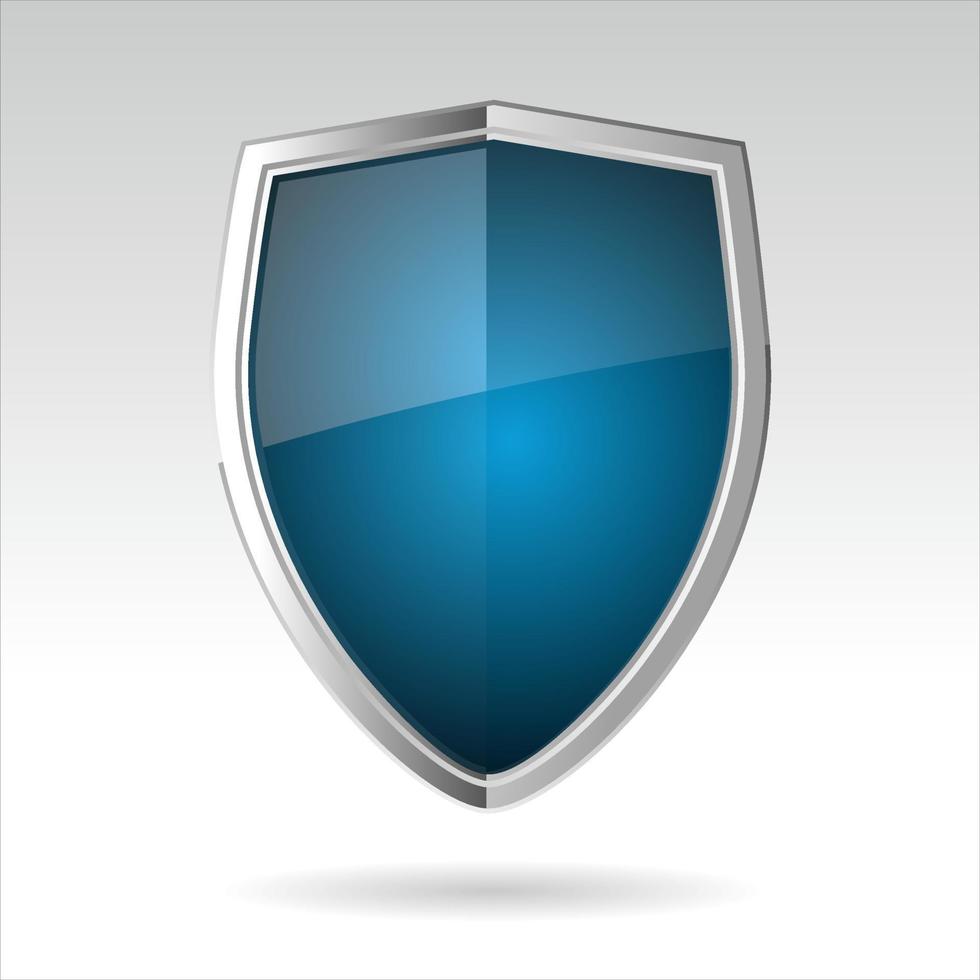 concepto de escudo de protección etiqueta de seguridad icono de insignia de seguridad vector