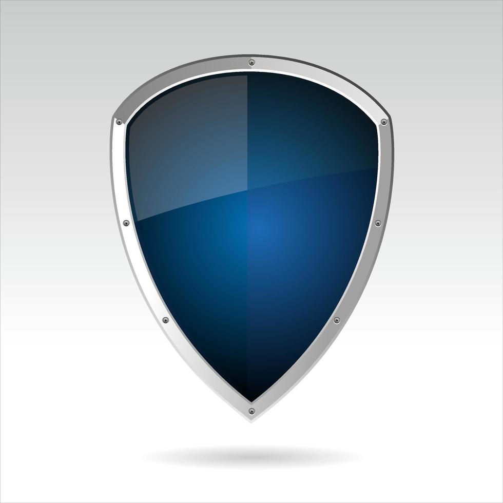 concepto de escudo de protección etiqueta de seguridad icono de insignia de seguridad vector