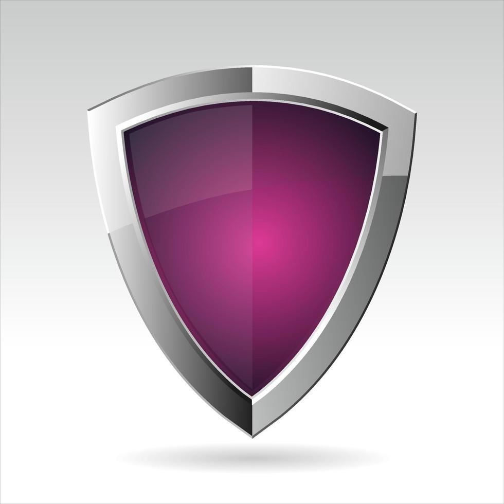 Protection shield concept  security label safety badge icon vector