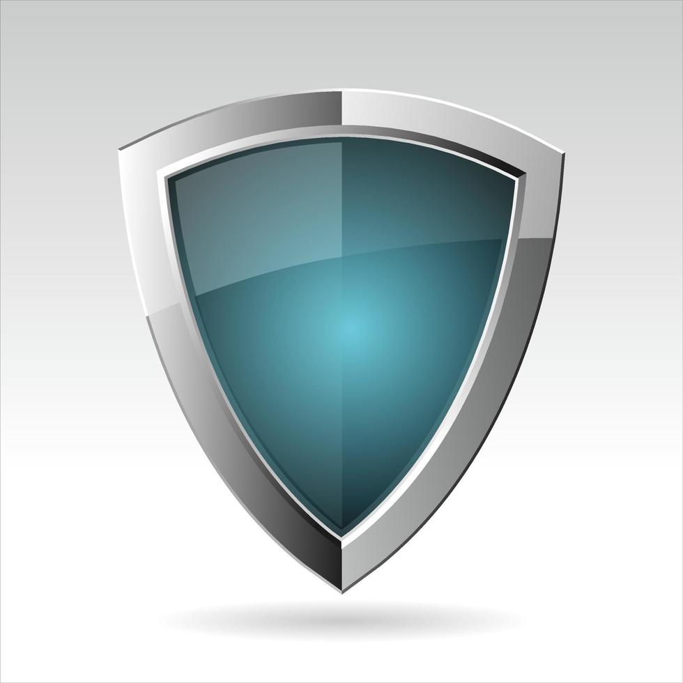 Protection shield concept  security label safety badge icon vector