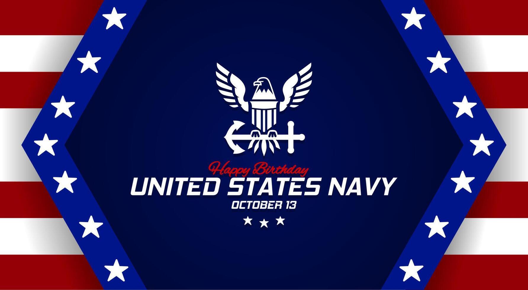 Happy birthday United States Navy vector