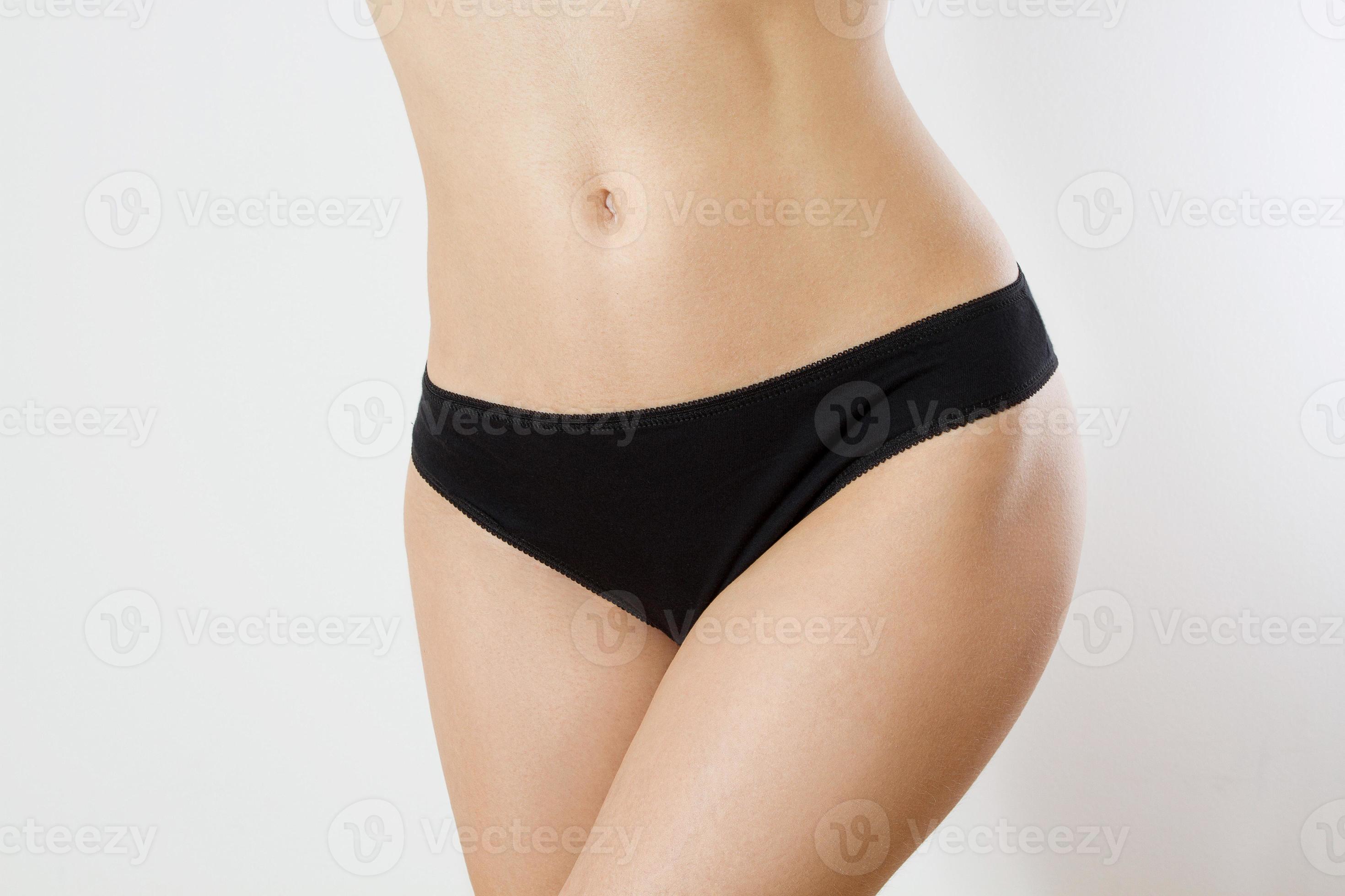 Closeup Of Woman Abdomen And Underwear Flat Tummy Stock Photo, Picture and  Royalty Free Image. Image 21134968.