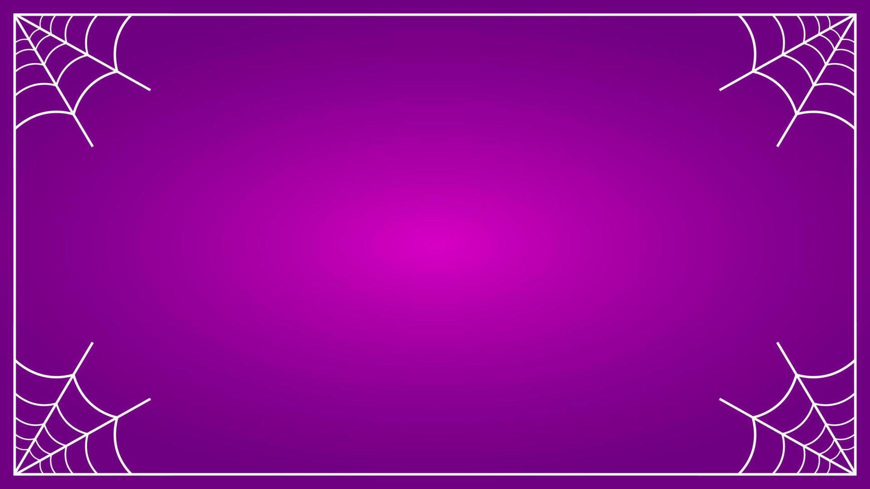 halloween banner spider web frame vector