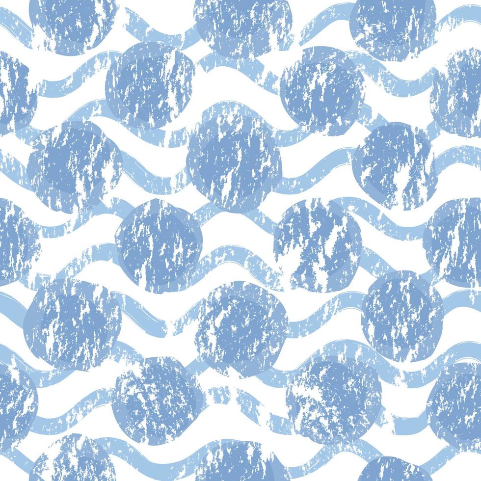 patrón de onda transparente con adorno de lunares. Elegante telón de fondo de ondas de agua con puntos dibujados. ornamento de círculo con textura abstracta. vector