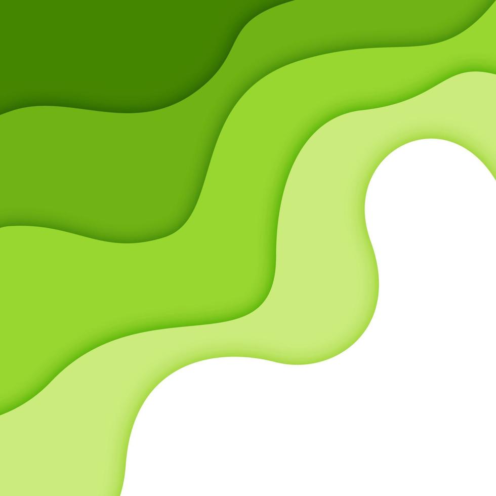 3D abstract background and paper cut shapes, vector illustration