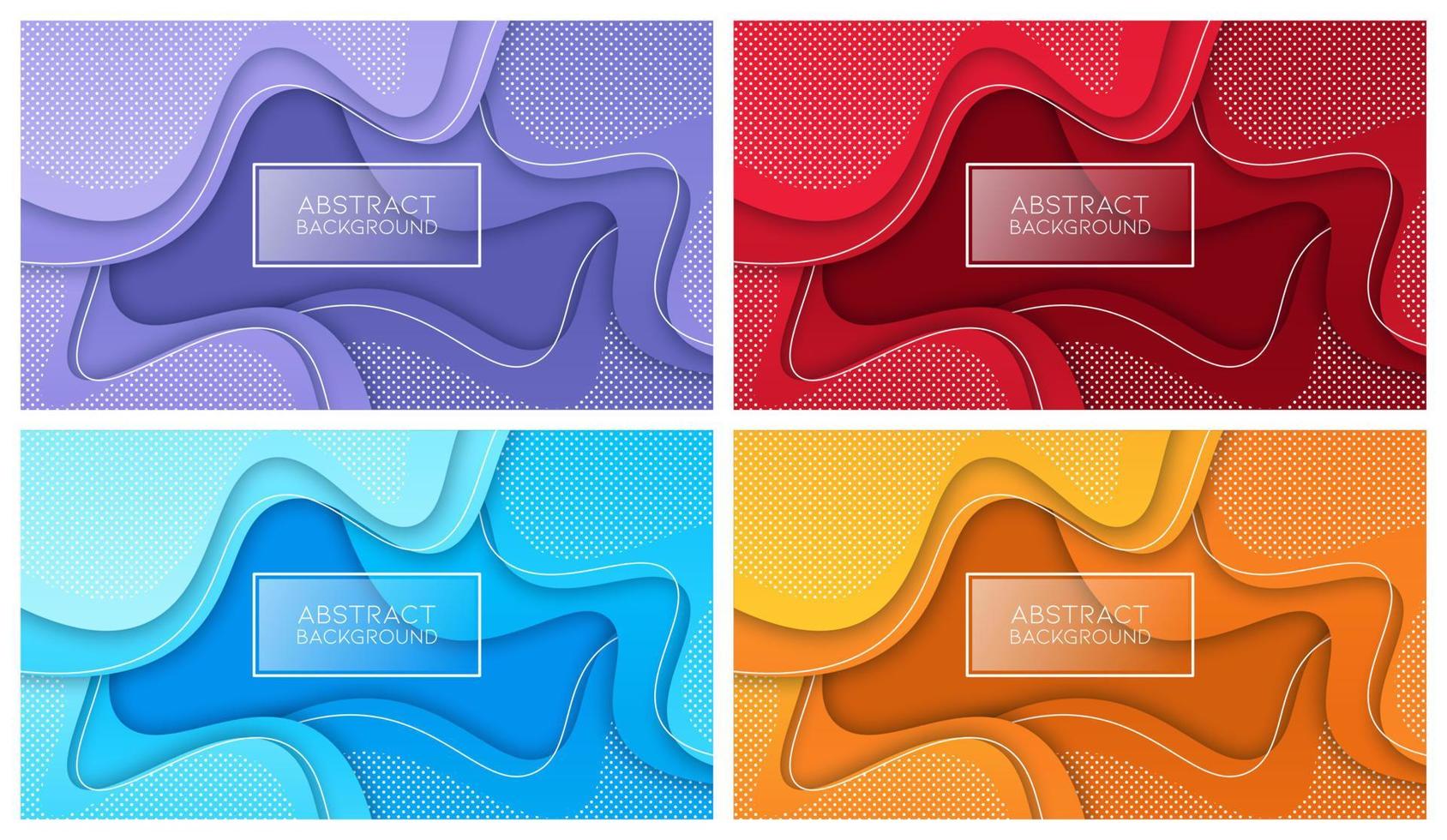 Colorful liquid and geometric background with fluid gradient shapes vector