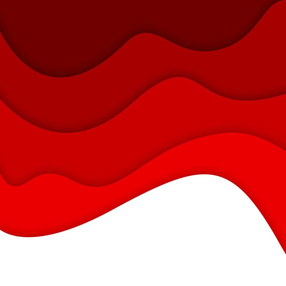 3D abstract background and paper cut shapes, vector illustration