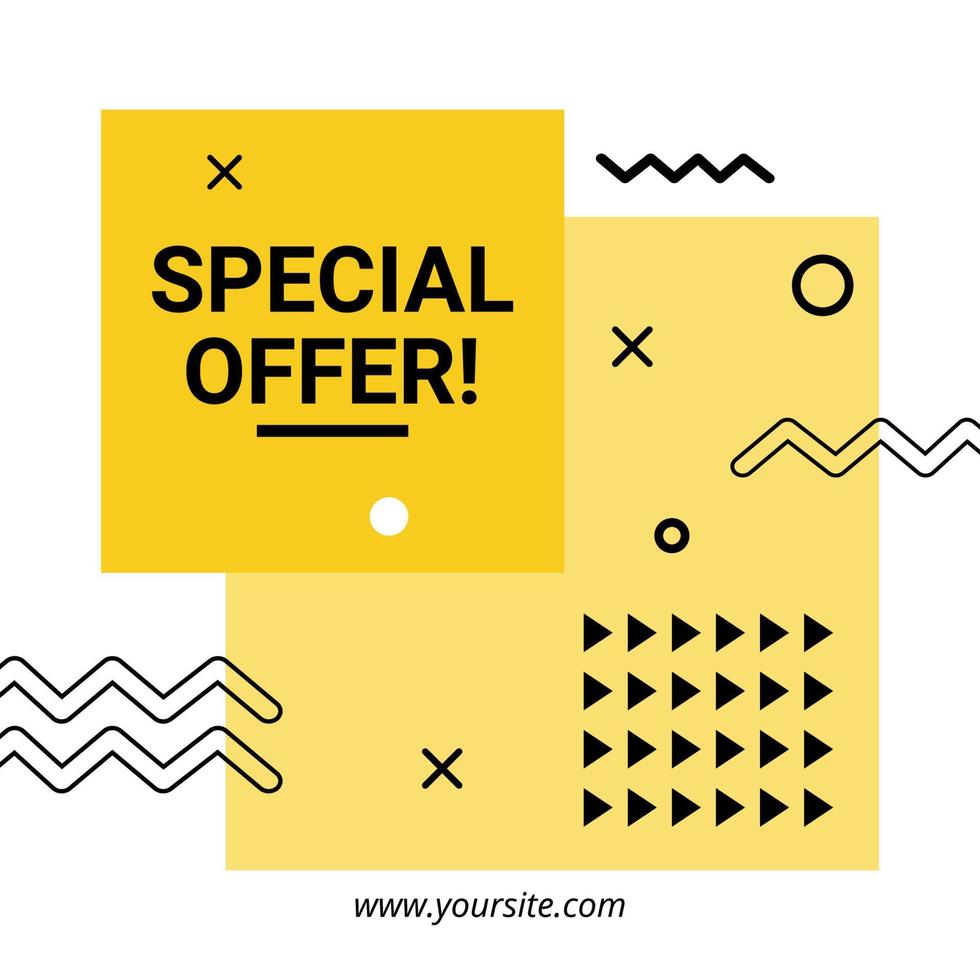 Vector abstract geometric design banner web template