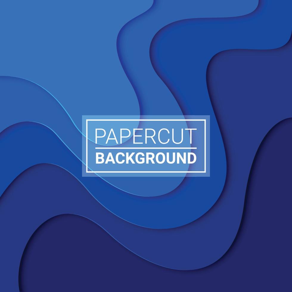 3D abstract background and paper cut shapes, vector illustration