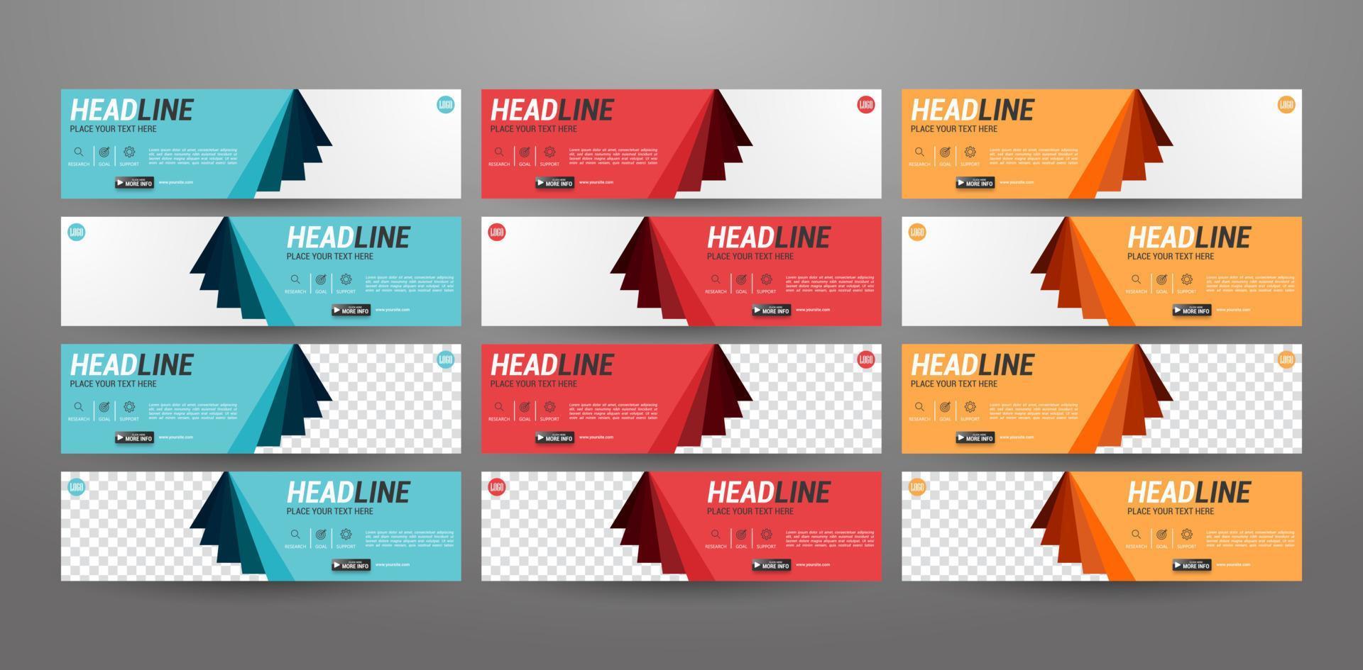 Vector abstract geometric design banner web template