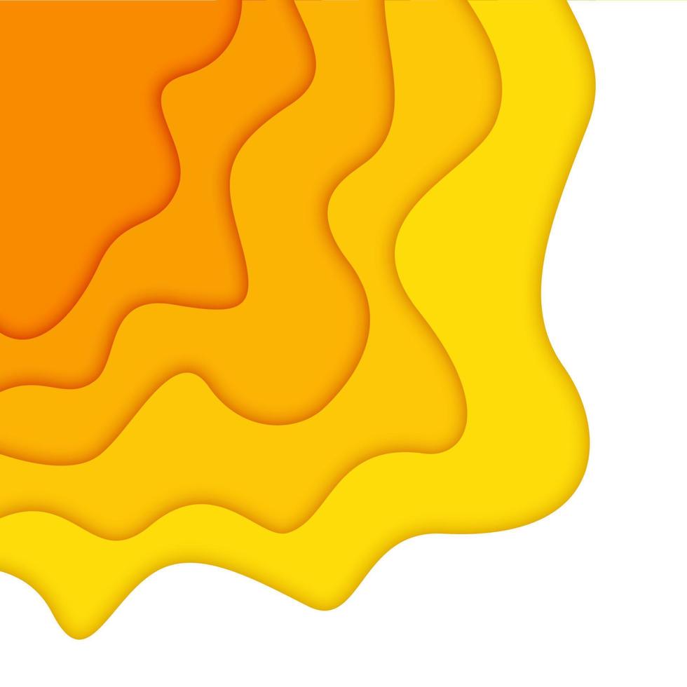 3D abstract background and paper cut shapes, vector illustration