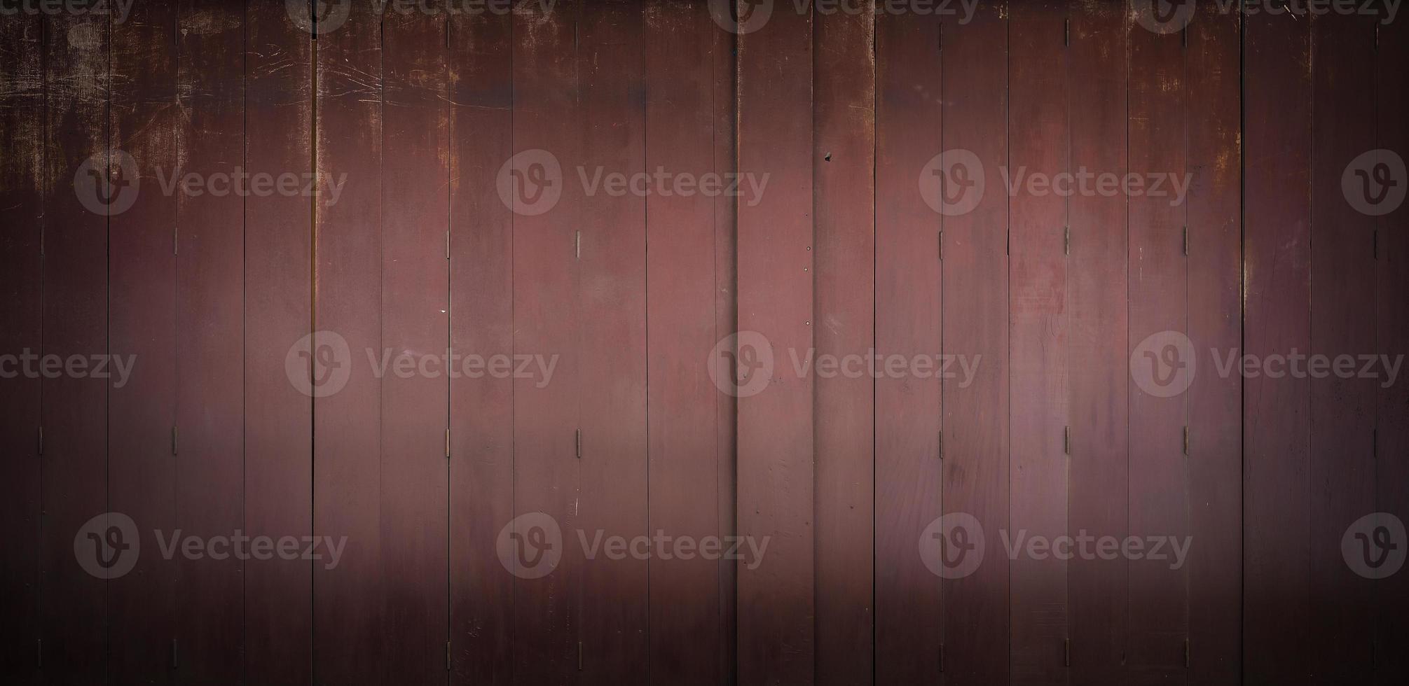 Classic backdrop wood wall and door in front of Thailand vintage traditional Building. photo