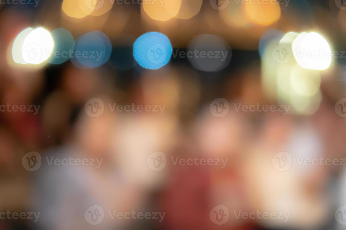 Large blur circle bokeh background from nigth ceremony for your artwork design vintage tone photo
