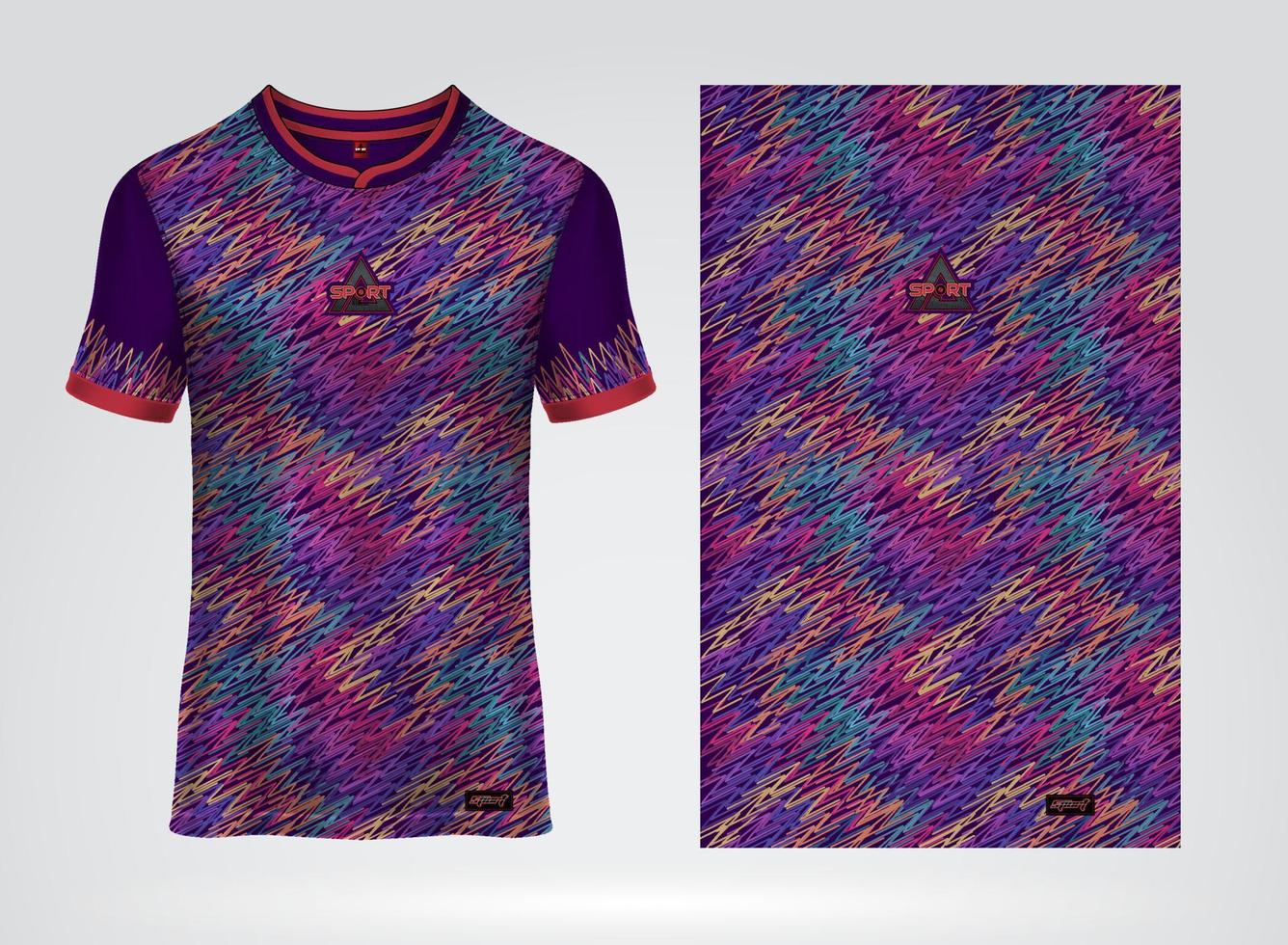 Sport jersey t-shirt. Soccer jersey mockup for football club. Sport pattern fabric textile. Sport background texture pattern vector