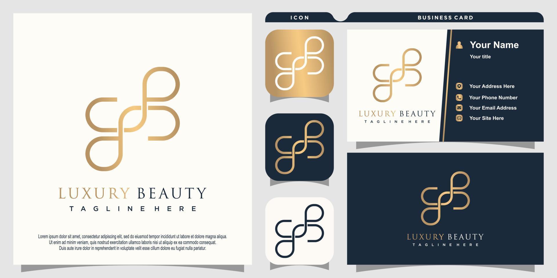 Letter sb logo design with creative concept for beauty business vector