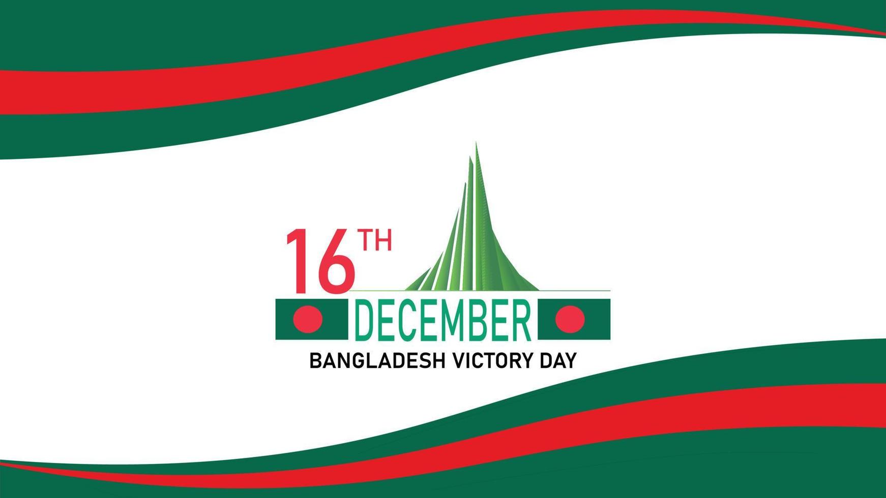 bangladesh independiente y diseño de publicaciones en redes sociales del día de la victoria vector