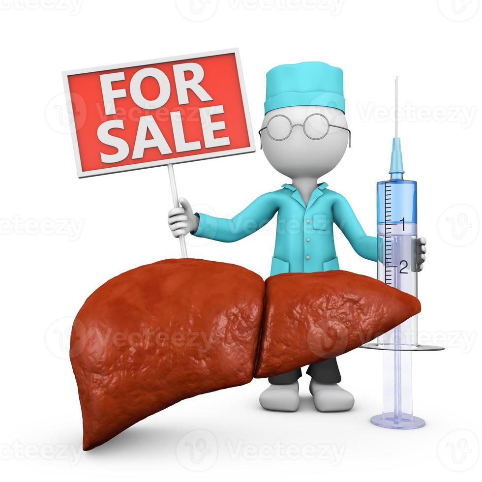 doctor with liver photo