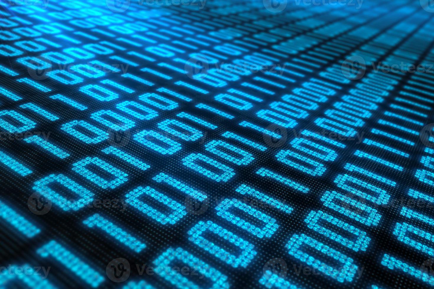 binary code in blue photo