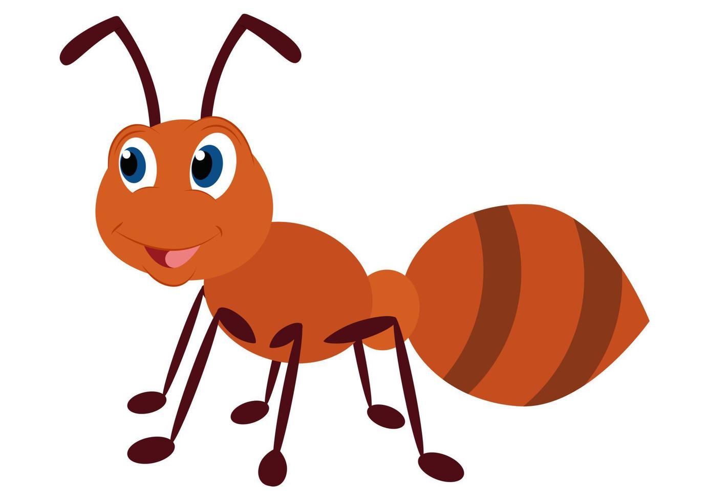 vector de personaje de dibujos animados de hormiga