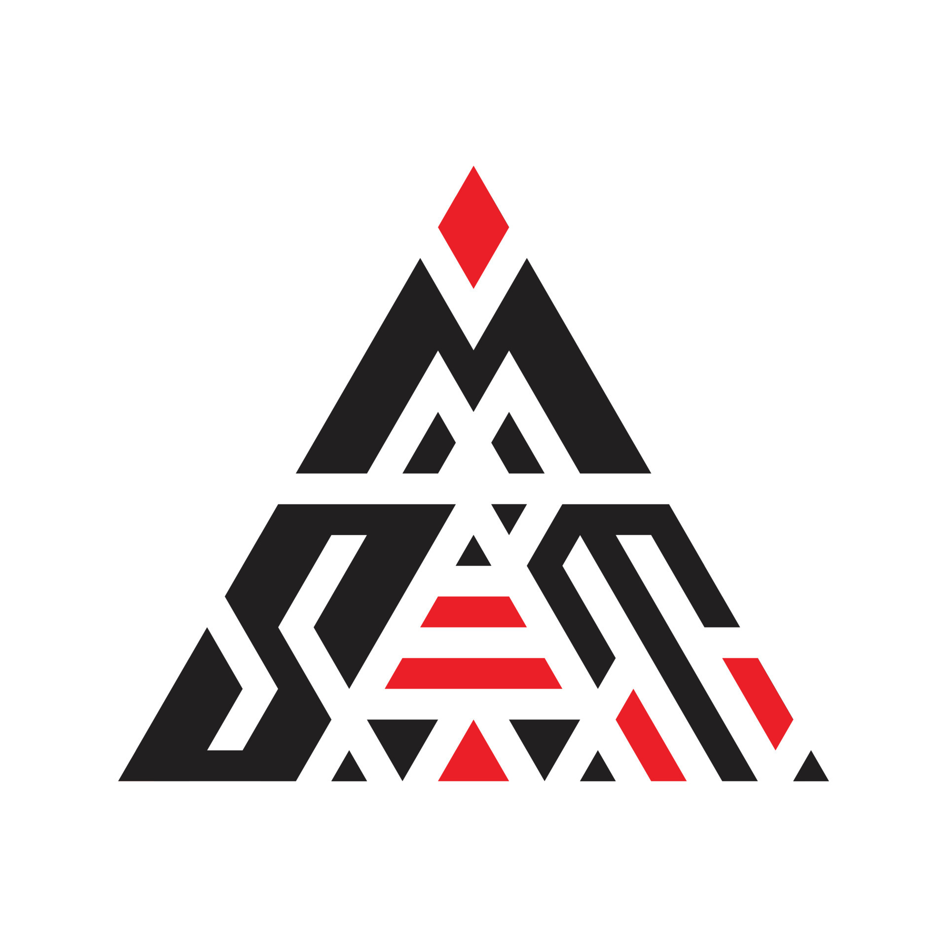 Unique Triangle Three Letter Logo Design 12485287 Vector Art at Vecteezy